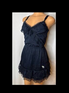 Abercrombie & Fitch Navy Ruffle Mini Dress
